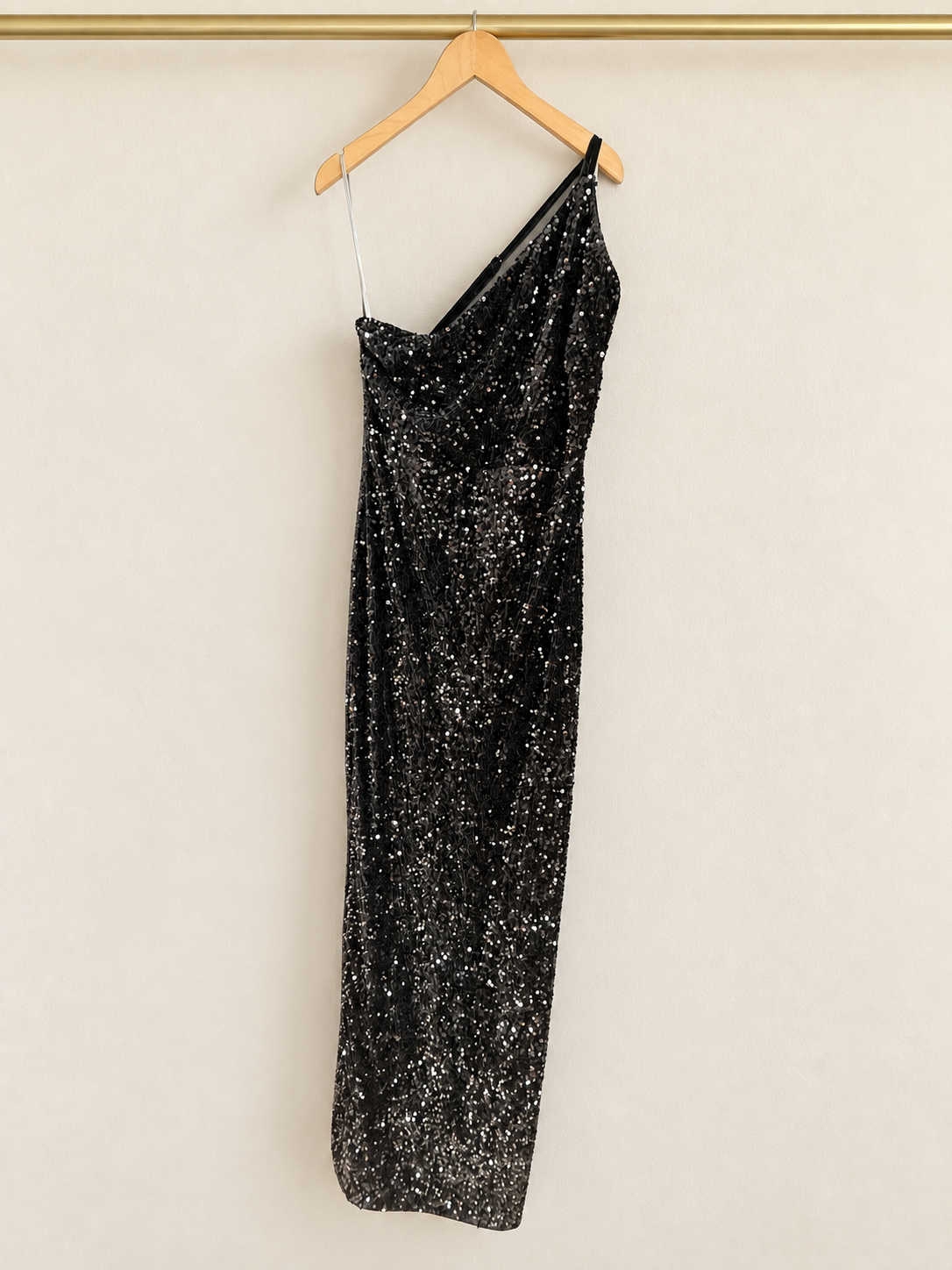 Vestido elegante de le lentejuelas (Fashion Nova)