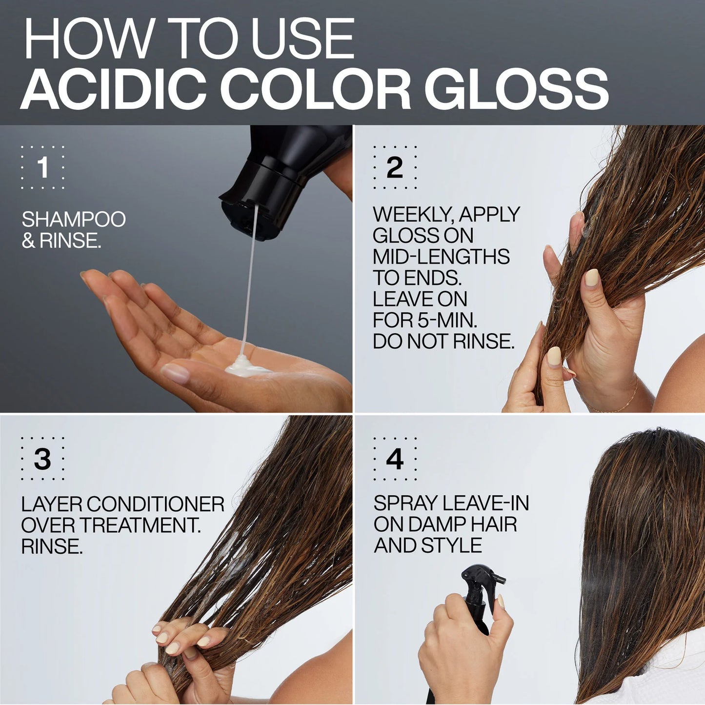 Acidic Color Gloss Heat Protection Leave in treatment